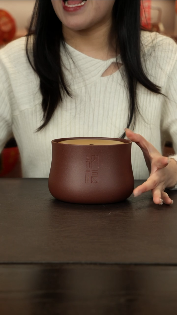 【闪购商品】紫砂茶杯直播福利粉浆纳福水盂