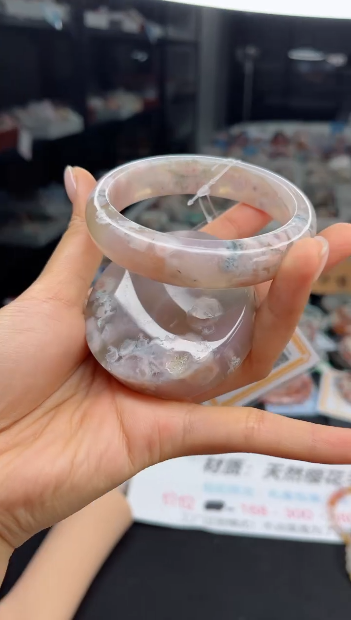 石英质玉手镯未镶嵌61圈口（赠送镯心）6159377