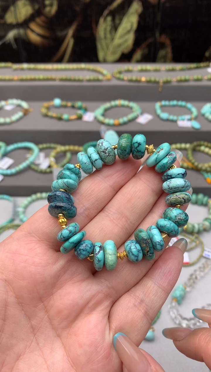 绿松石未镶嵌手串C122