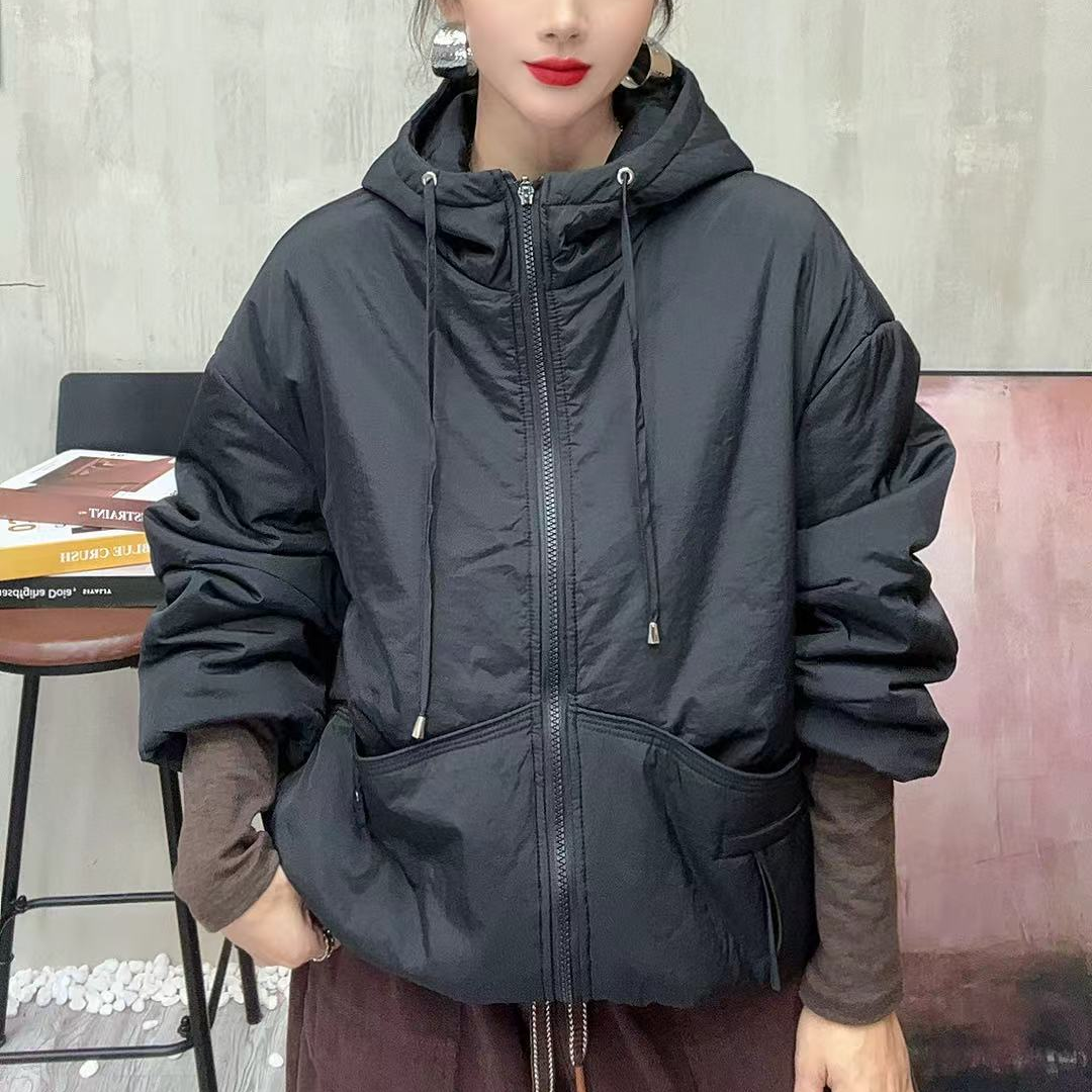 18804新款秋冬轻薄棉服休闲减龄宽松