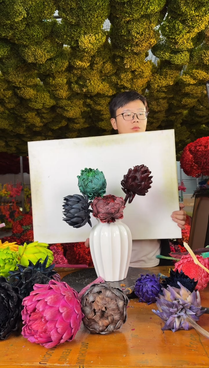 138  山前小麦 · 多色永生洋蓟4枝