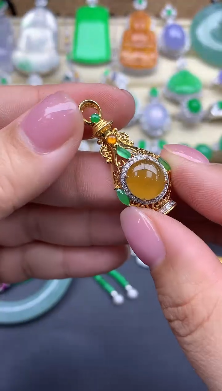 【闪购商品】翡翠颈饰18K金镶嵌441-中国好珍宝