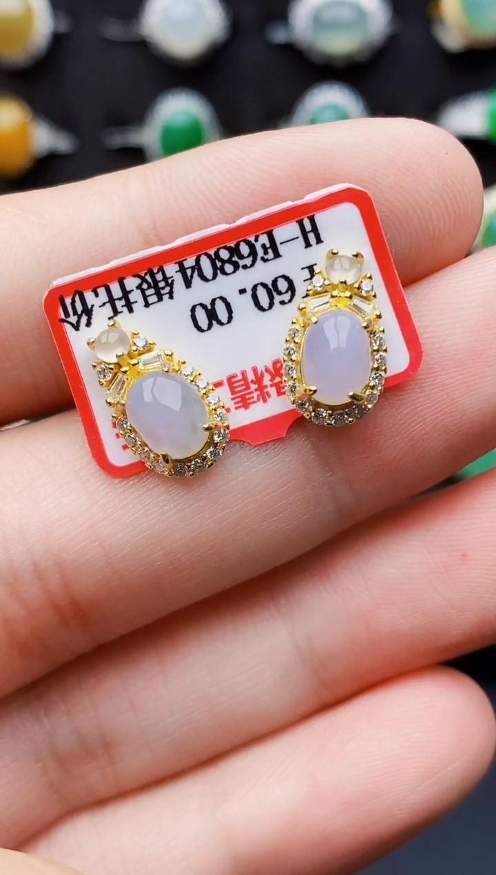 银S925镶嵌戒指翡翠9037