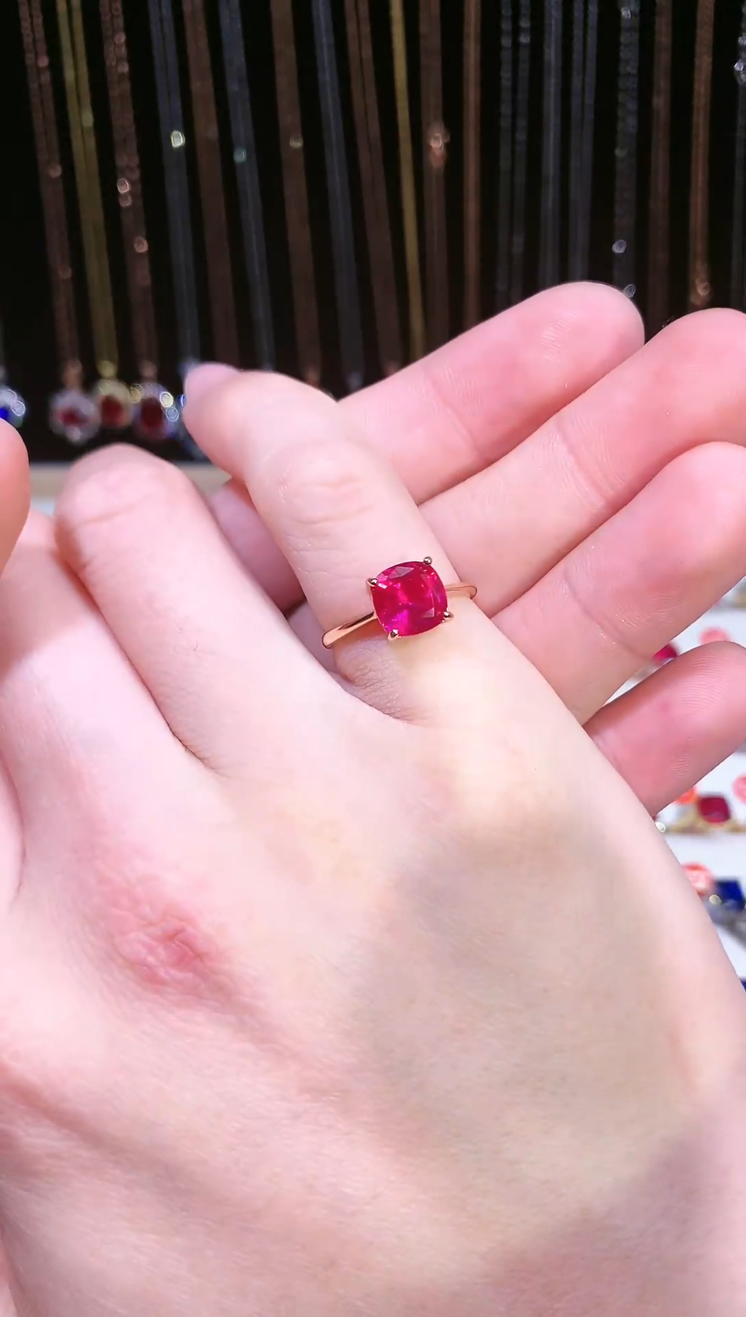 【闪购商品】红宝石戒指银S925镶嵌11111
