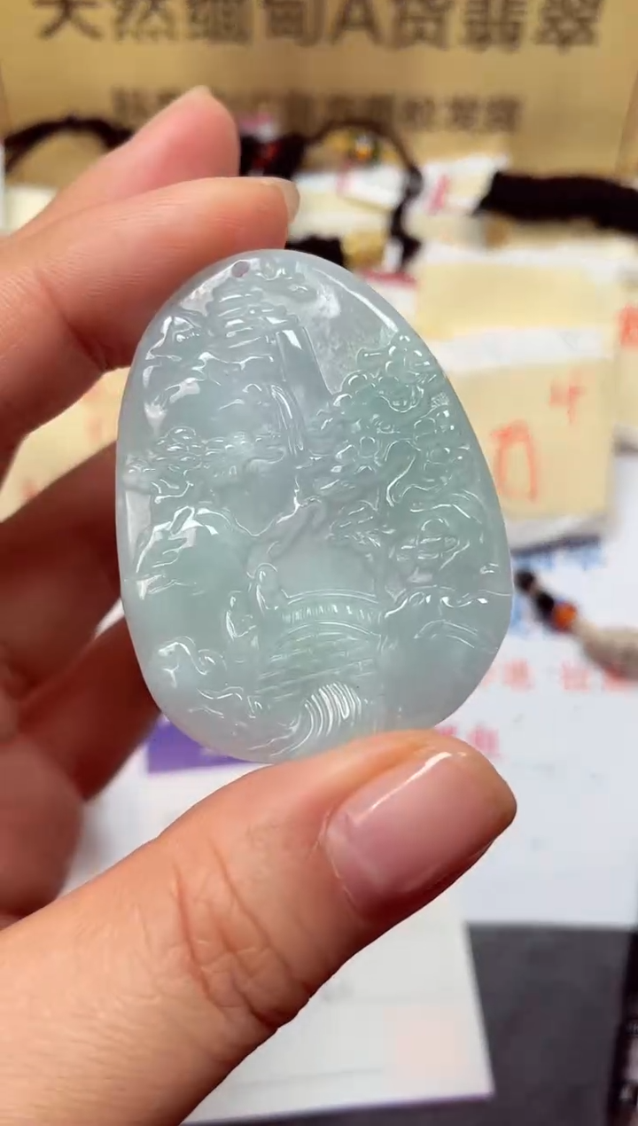 颈饰未镶嵌翡翠天然缅甸翡翠A货