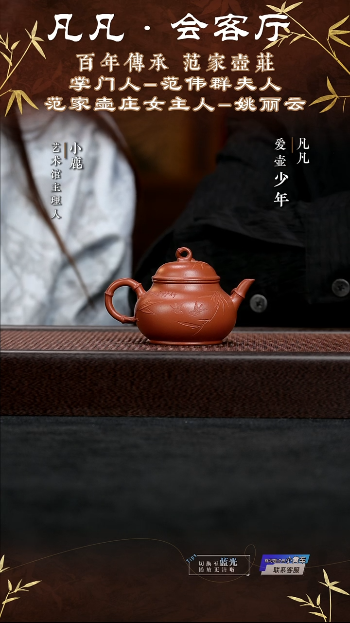 茶壶紫砂姚丽云紫砂壶171 &凡凡会客厅 朱泥芭乐水平