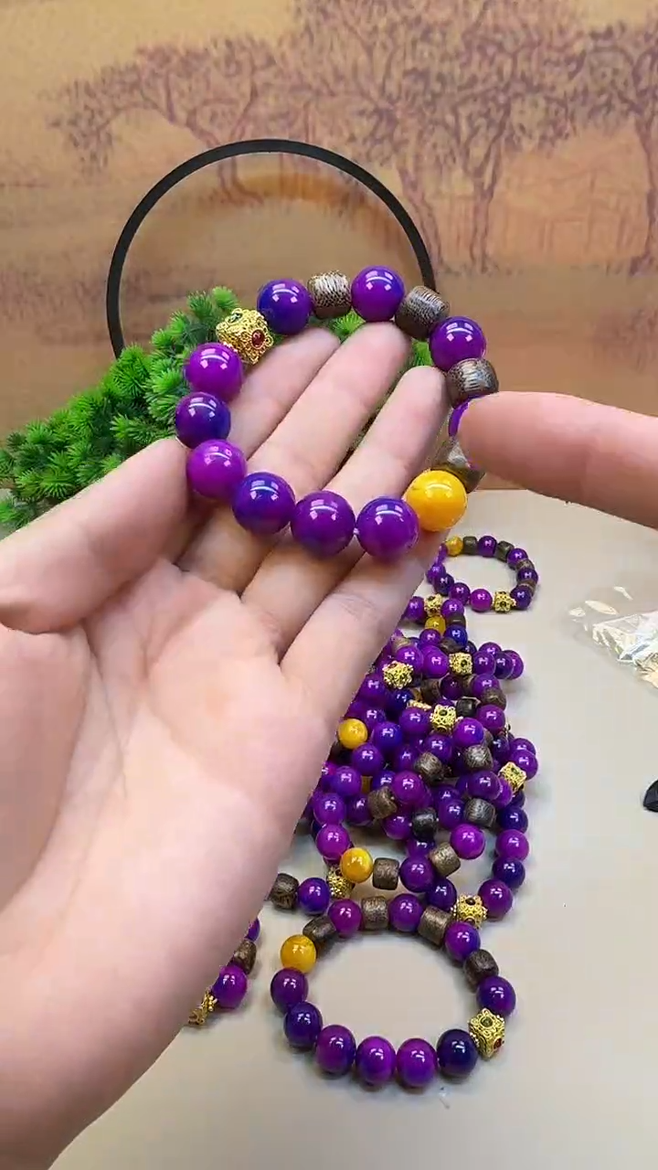 苏纪石（舒俱来）14K金镶嵌手链B306