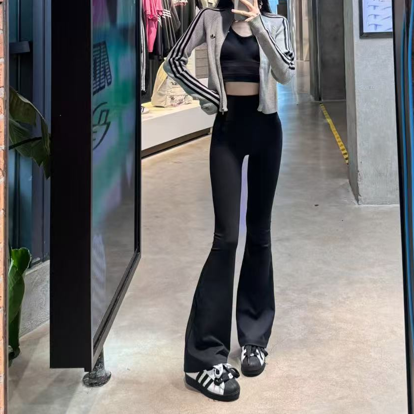 Adidas阿迪达斯百搭新款喇叭裤瑜伽裤长裤JW7588 JV7782