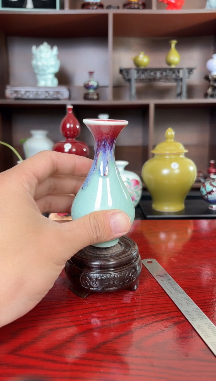 摆件瓷12.27晚微瑕小花瓶摆件