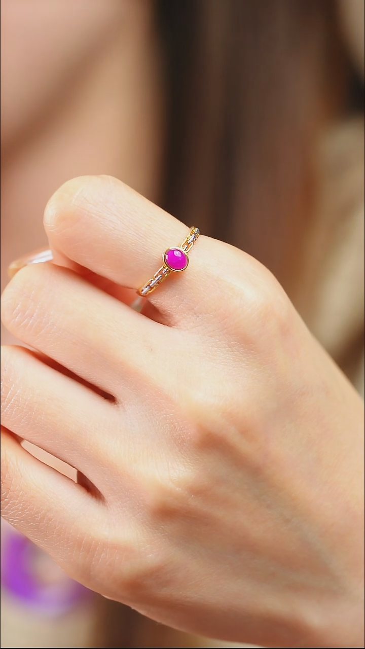 18K金镶嵌苏纪石（舒俱来）戒指75