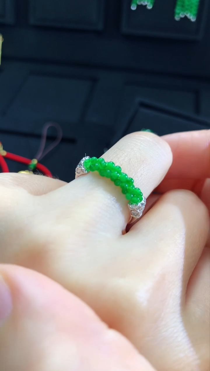 【闪购商品】翡翠戒指18K金镶嵌戒指