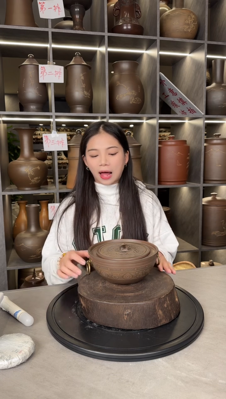 【闪购商品】罐本陶手作坭兴陶半斤装碗型茶叶罐手工痕迹