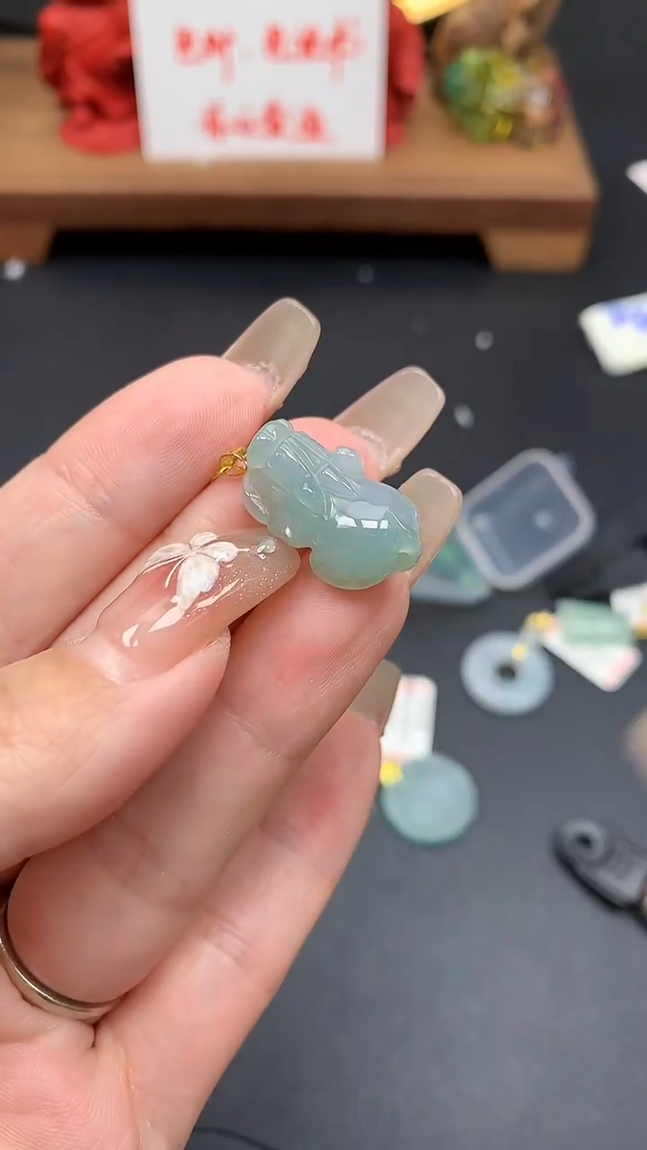 【闪购商品】翡翠吊坠(不含链)18K金镶嵌MS150243