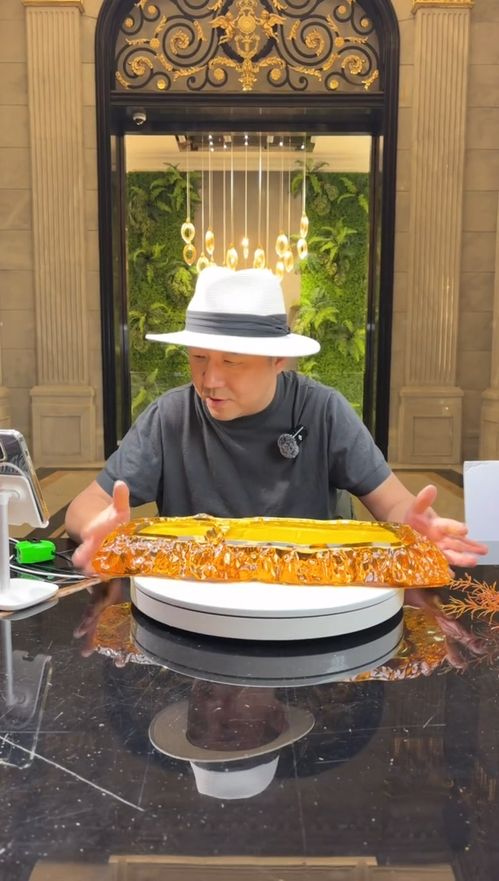 【闪购商品】茶宠SJ01023琥珀金山河茶盘