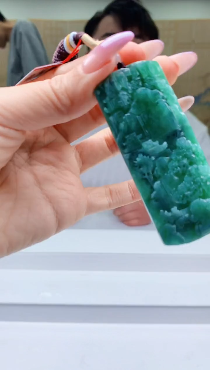 【闪购商品】定制翡翠未镶嵌5060ty-毛货挂件235