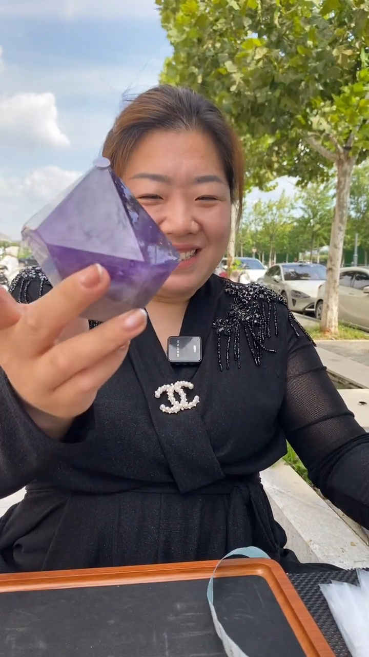 未镶嵌珠宝半成品水晶紫晶柱子D178