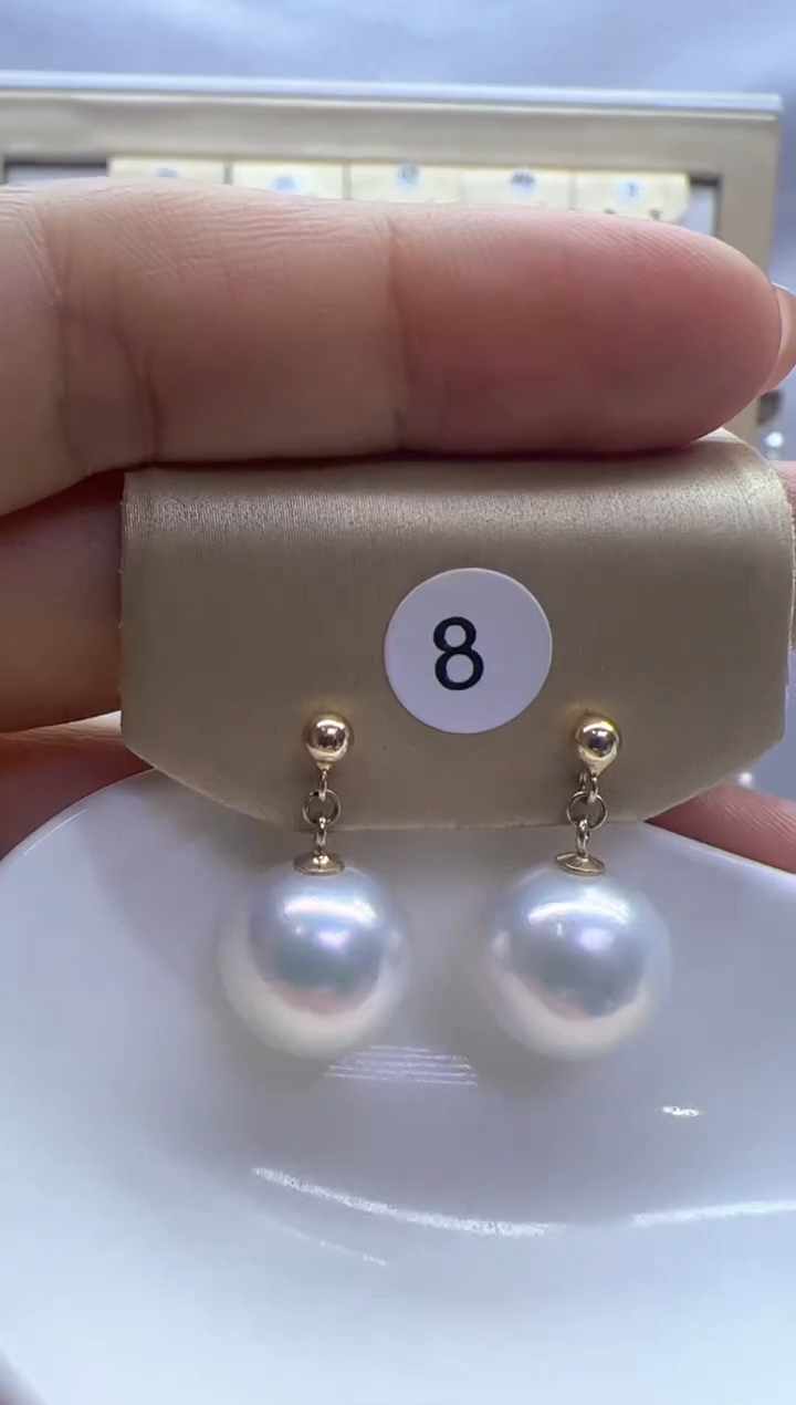 【闪购商品】淡水珍珠耳饰银S925镶嵌8