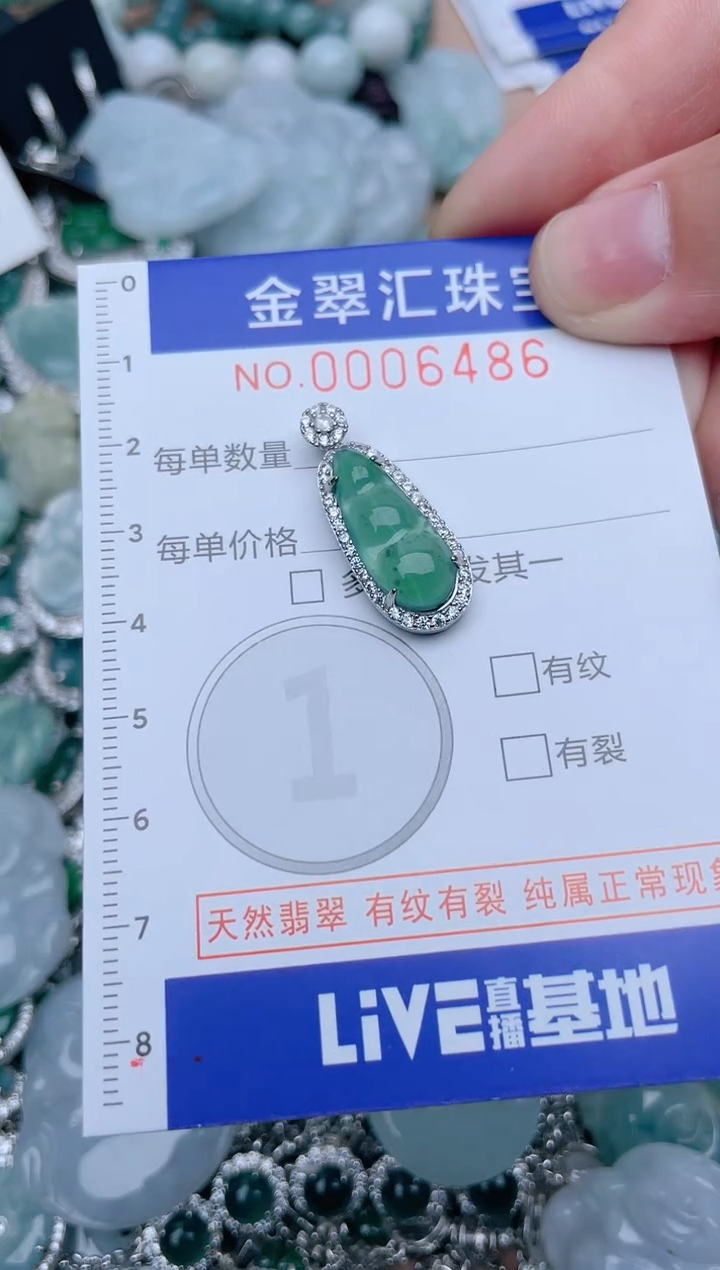 翡翠未镶嵌颈饰6486.......1