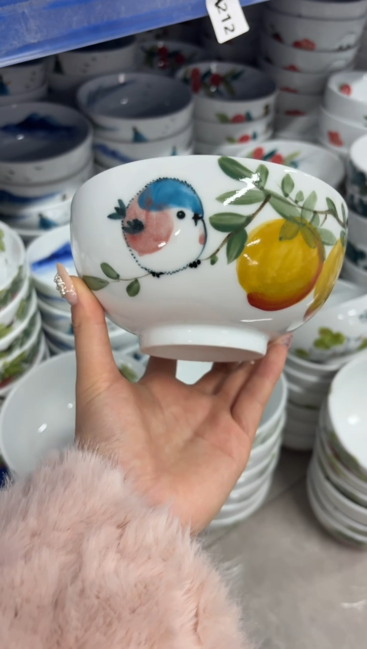 瓷片景德镇高温陶瓷食品级手绘釉中彩-小罗汉碗