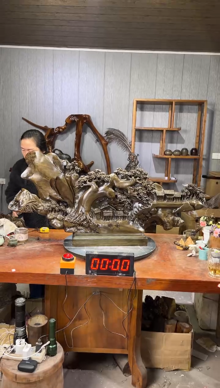 金丝楠水****?乌木花纹料山水倒流香