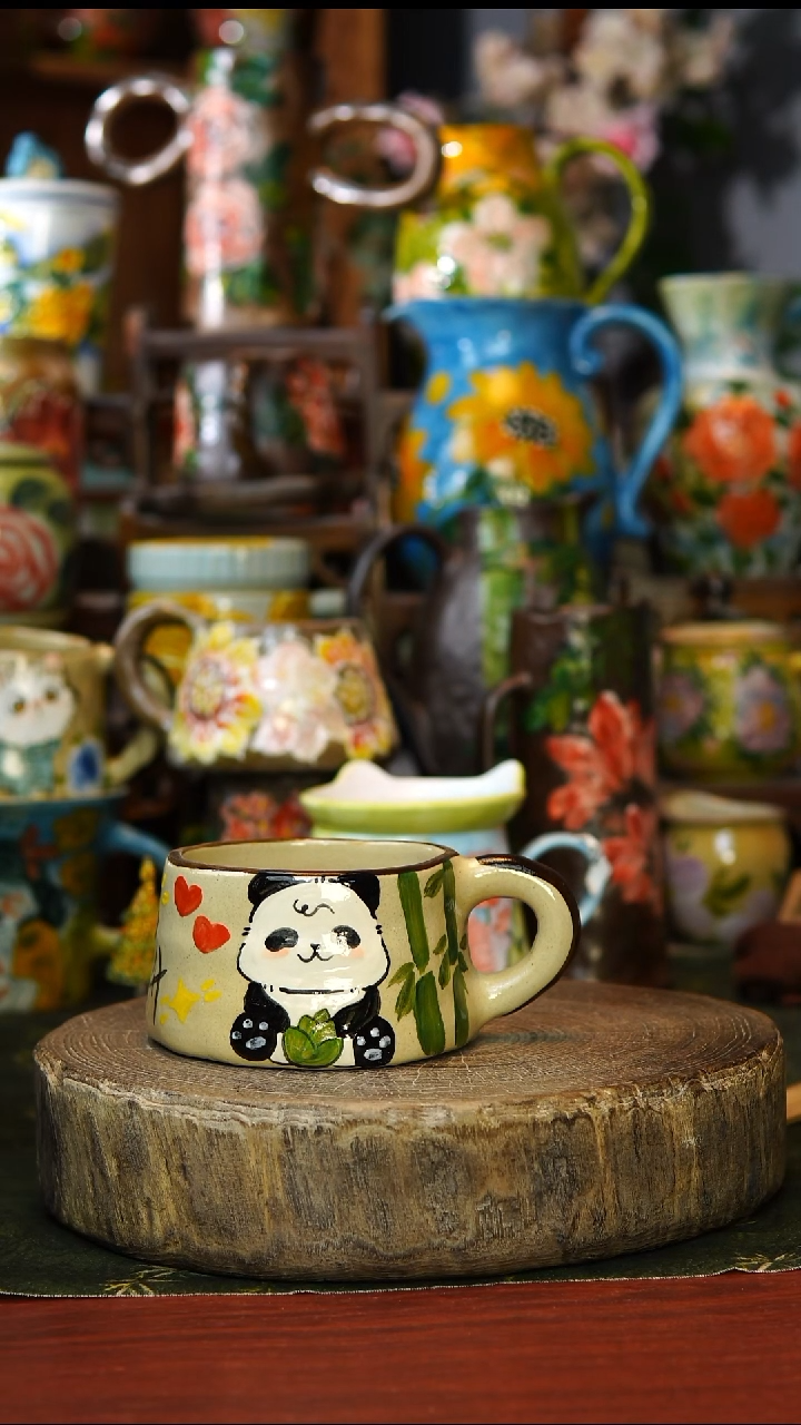 陶瓷40景德镇手工手绘釉下彩