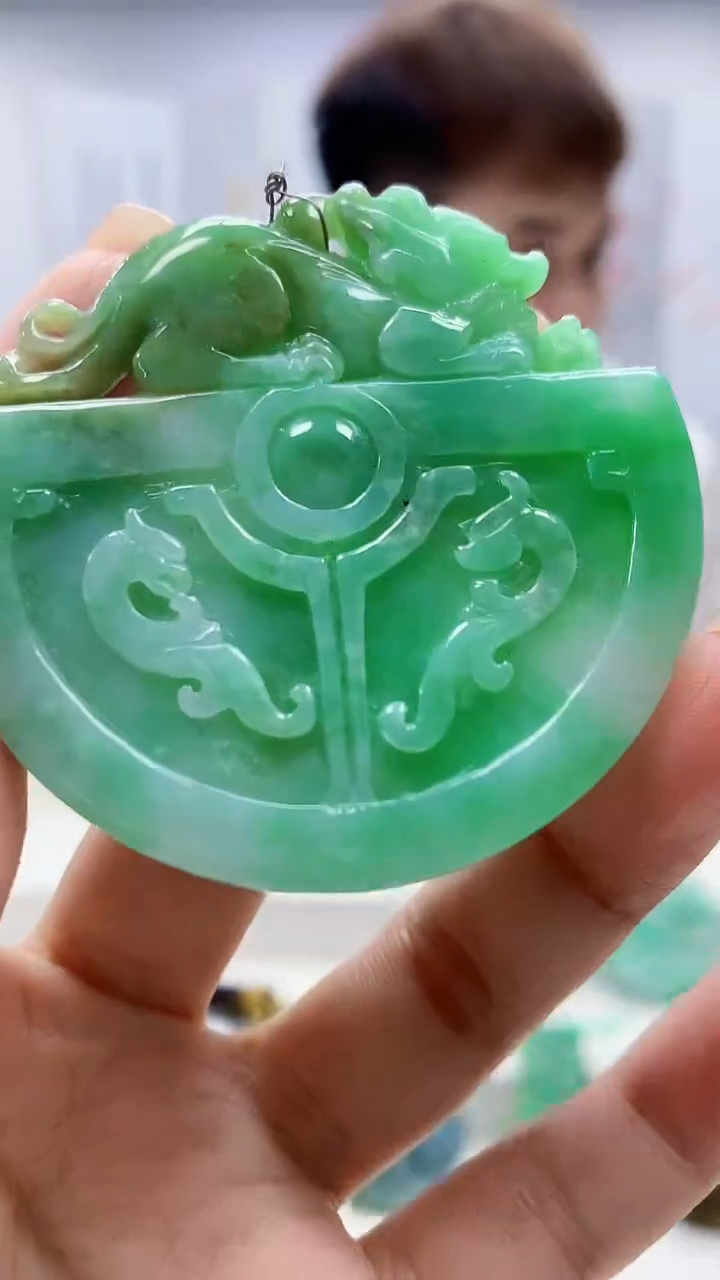 定制翡翠未镶嵌4868xx-毛货挂件8