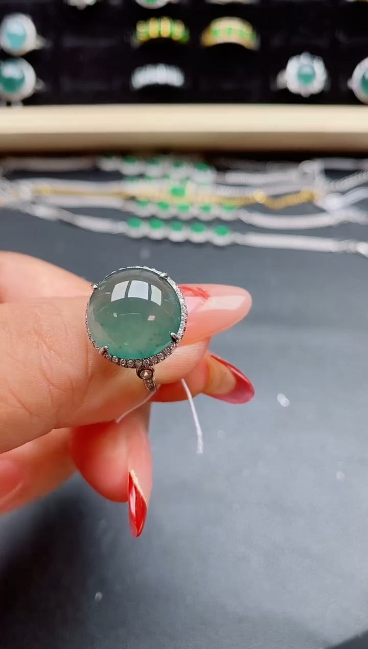 【闪购商品】翡翠戒指银S925镶嵌321321
