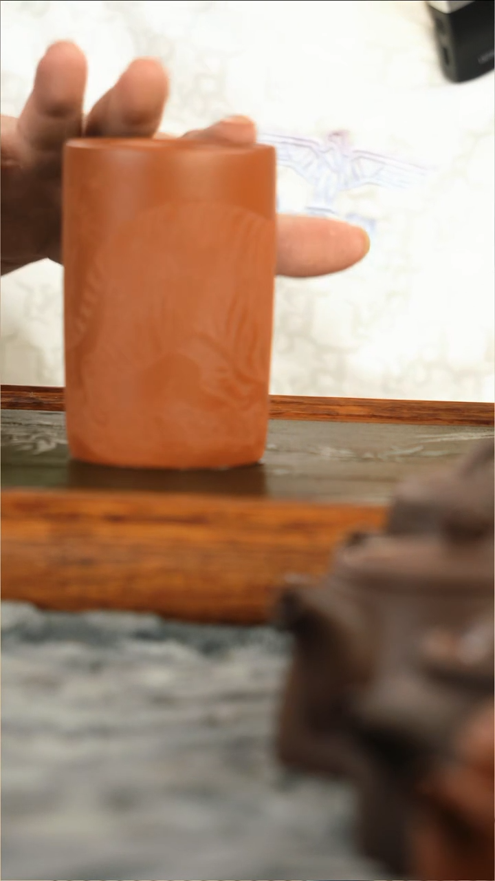 茶壶紫砂朱泥猛虎主人杯