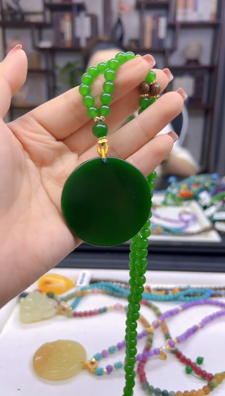 【闪购商品】和田玉（碧玉）毛衣链未镶嵌M658