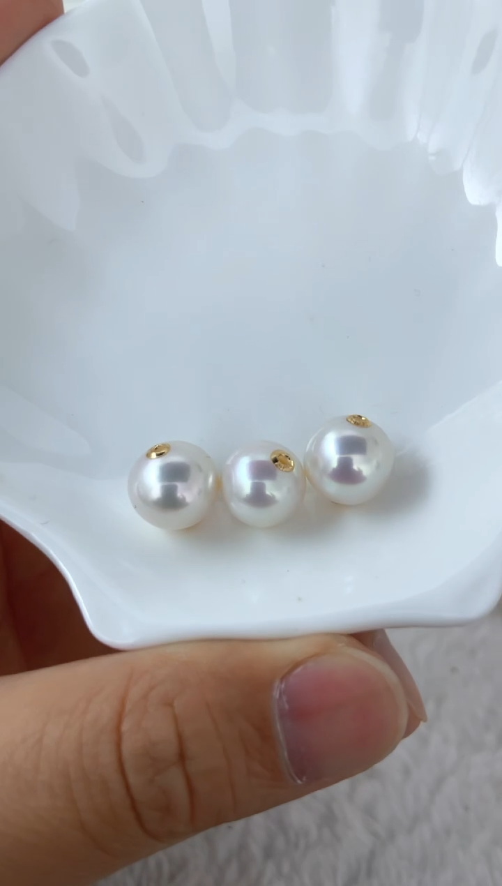 【闪购商品】淡水珍珠颈饰18K金镶嵌发其一