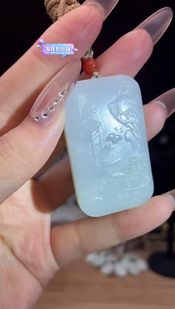 和田玉未镶嵌颈饰D370