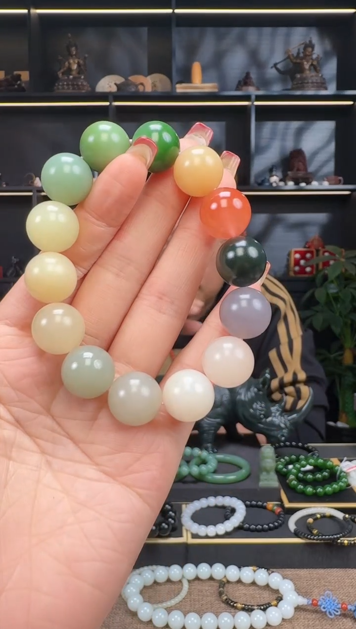 【闪购商品】和田玉1未镶嵌16mm多宝手串