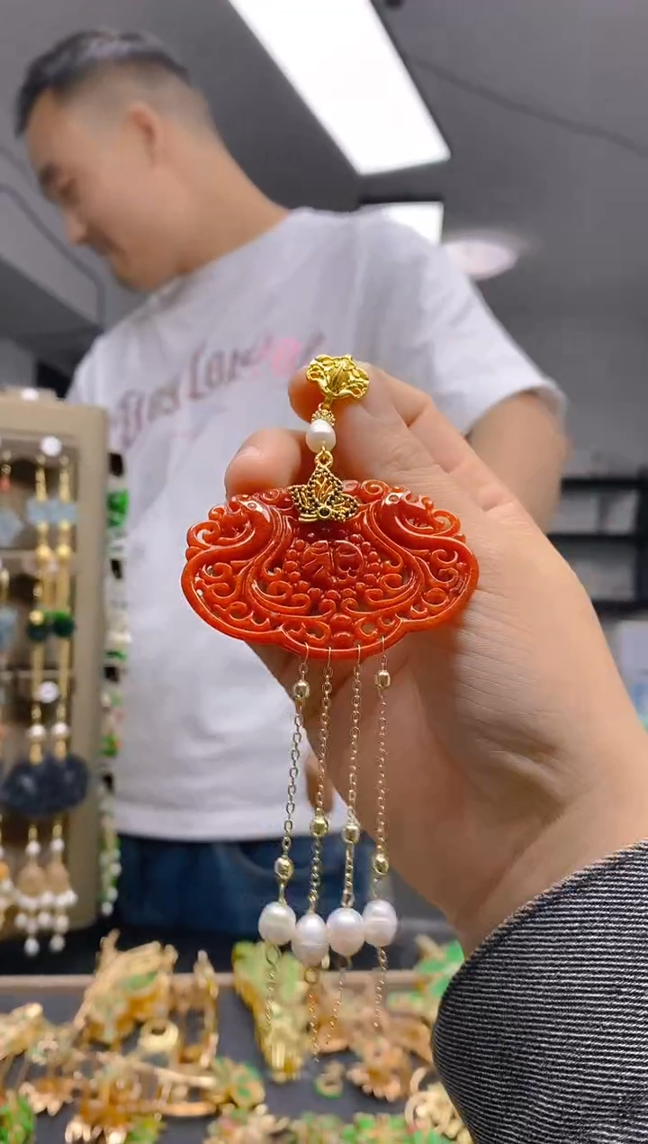 【闪购商品】翡翠耳饰合金0237翡翠压襟