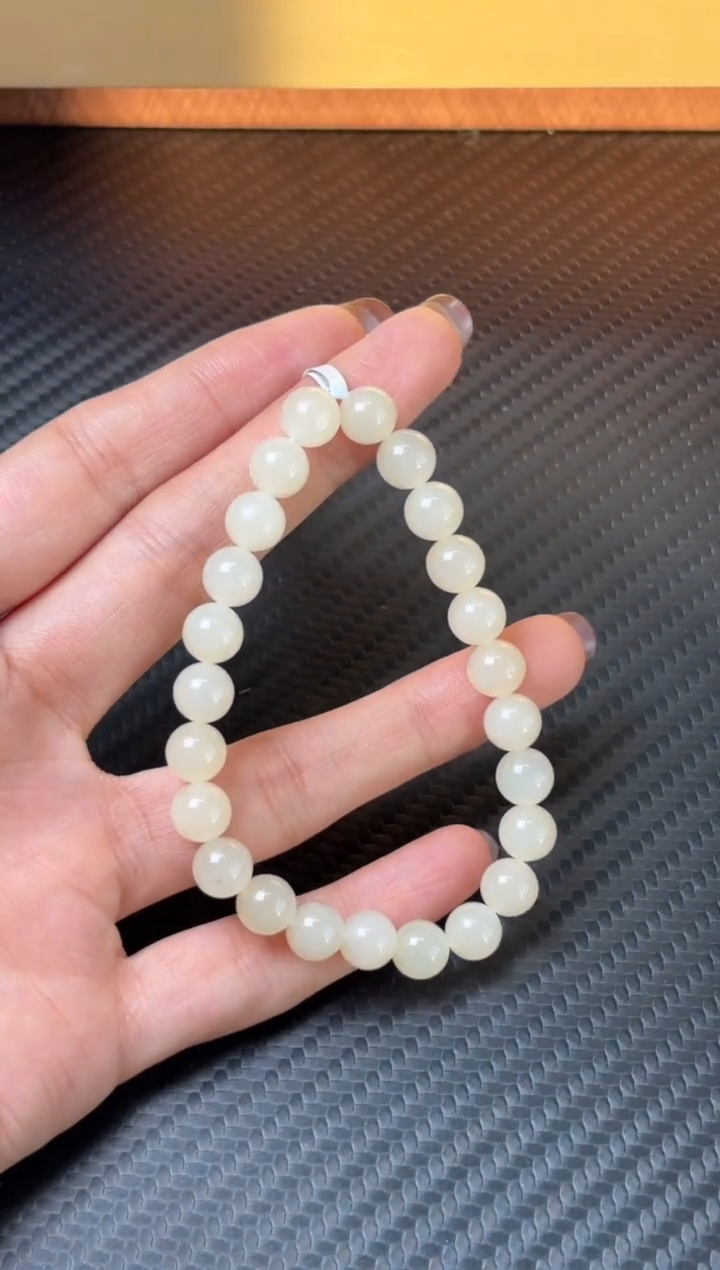 未镶嵌手串和田玉且末天泰微色差卡8h