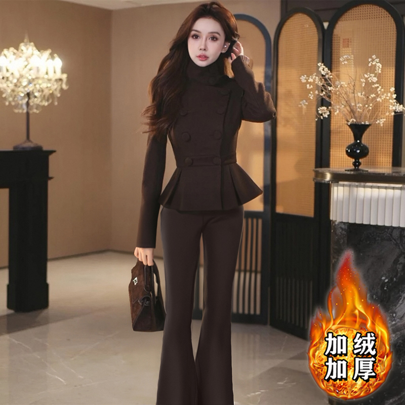 【加绒加厚】【两件套】2025秋冬新款洋气百搭裤套装LJ0166