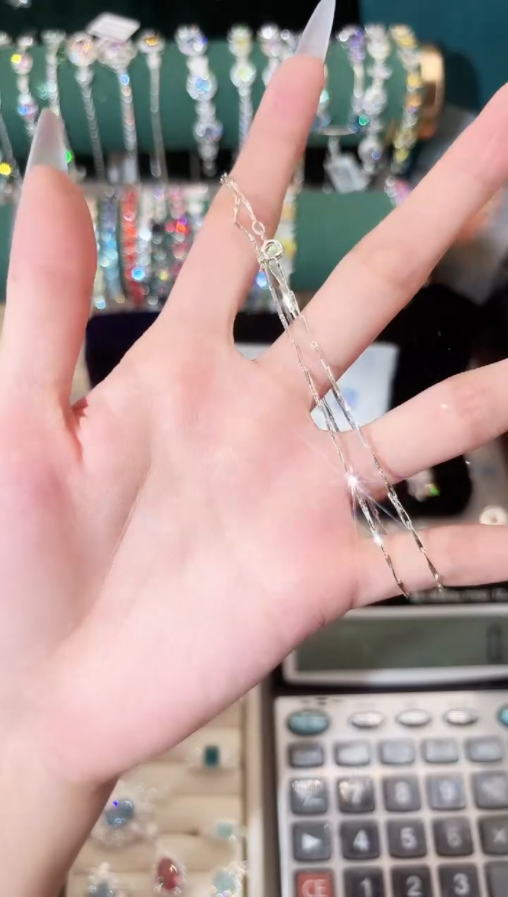 非金属合成立方氧化锆素链瓜子45cm