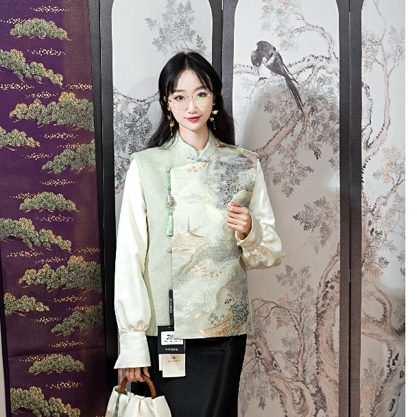 青峰金阙|100%桑蚕丝非遗唐锦|新中式国风女装高级感新中式女装