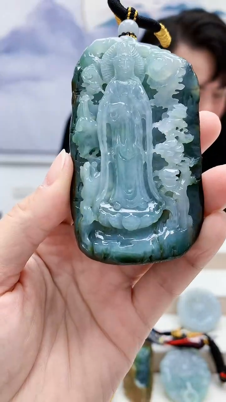 未镶嵌定制翡翠5060lr-毛货挂件1