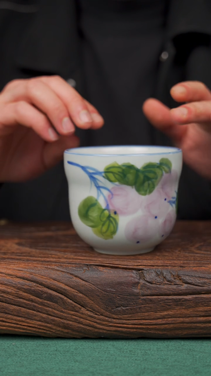 【闪购商品】瓷片54寻一缕瓷香杯釉下手工手绘瓷器
