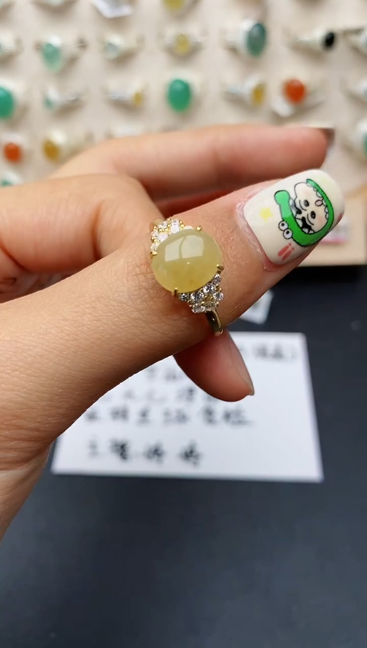 【闪购商品】翡翠戒指银S925镶嵌缅甸翡翠