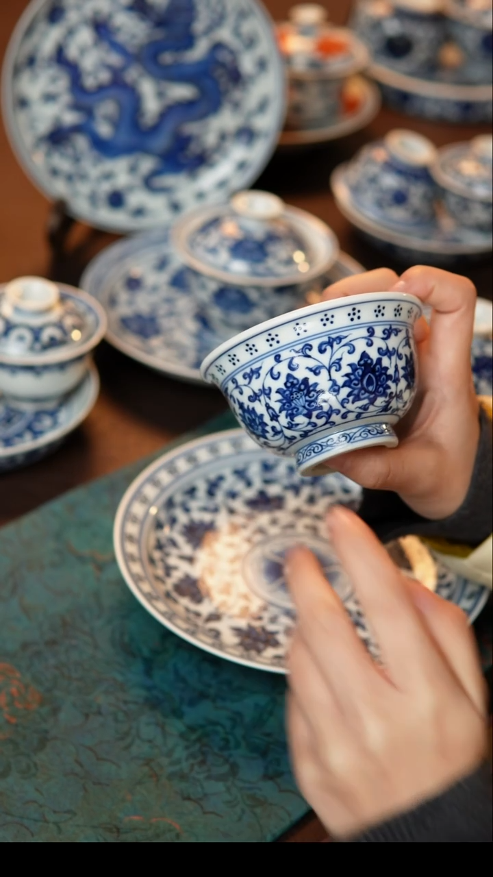 茶具缠枝连大压手