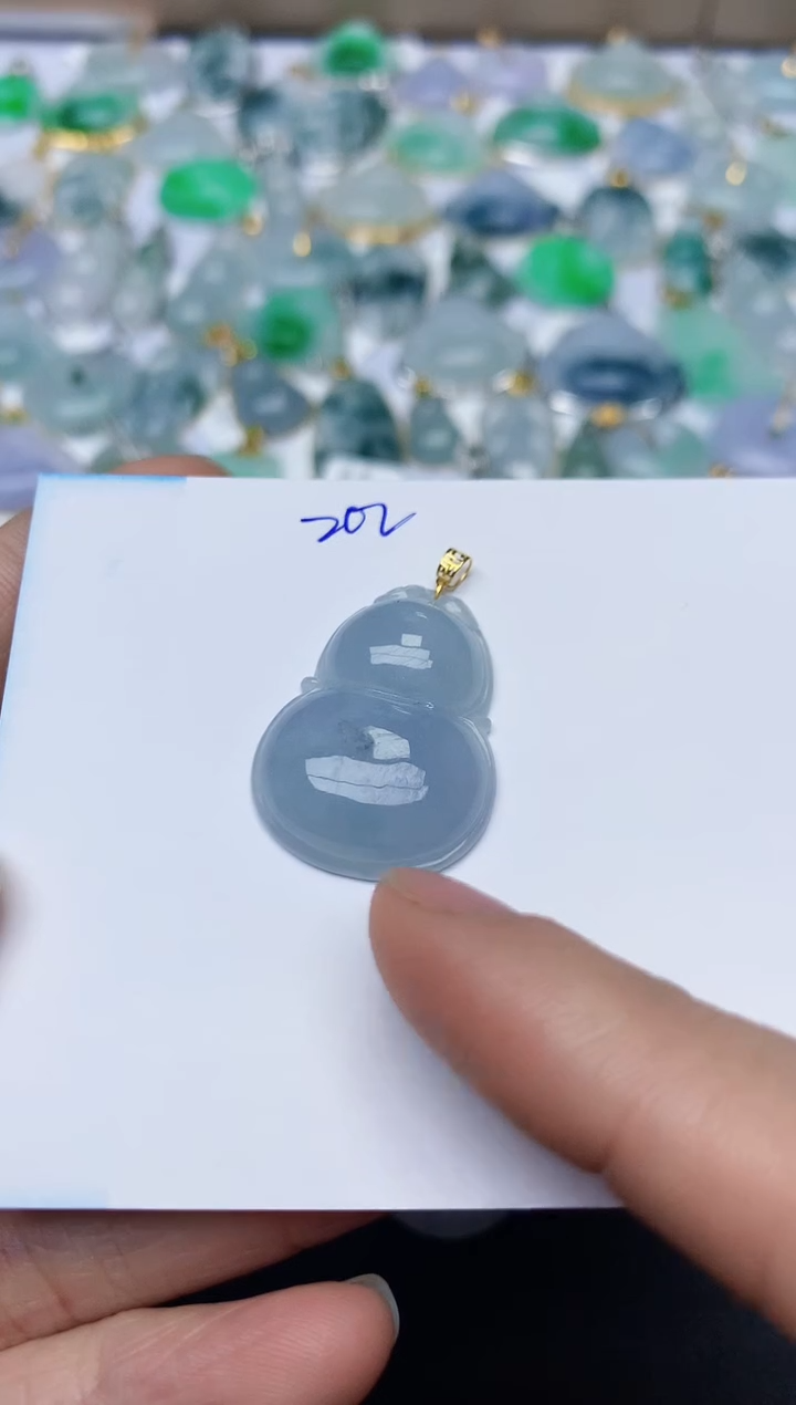 【闪购商品】翡翠颈饰18K金镶嵌天然翡翠A货   