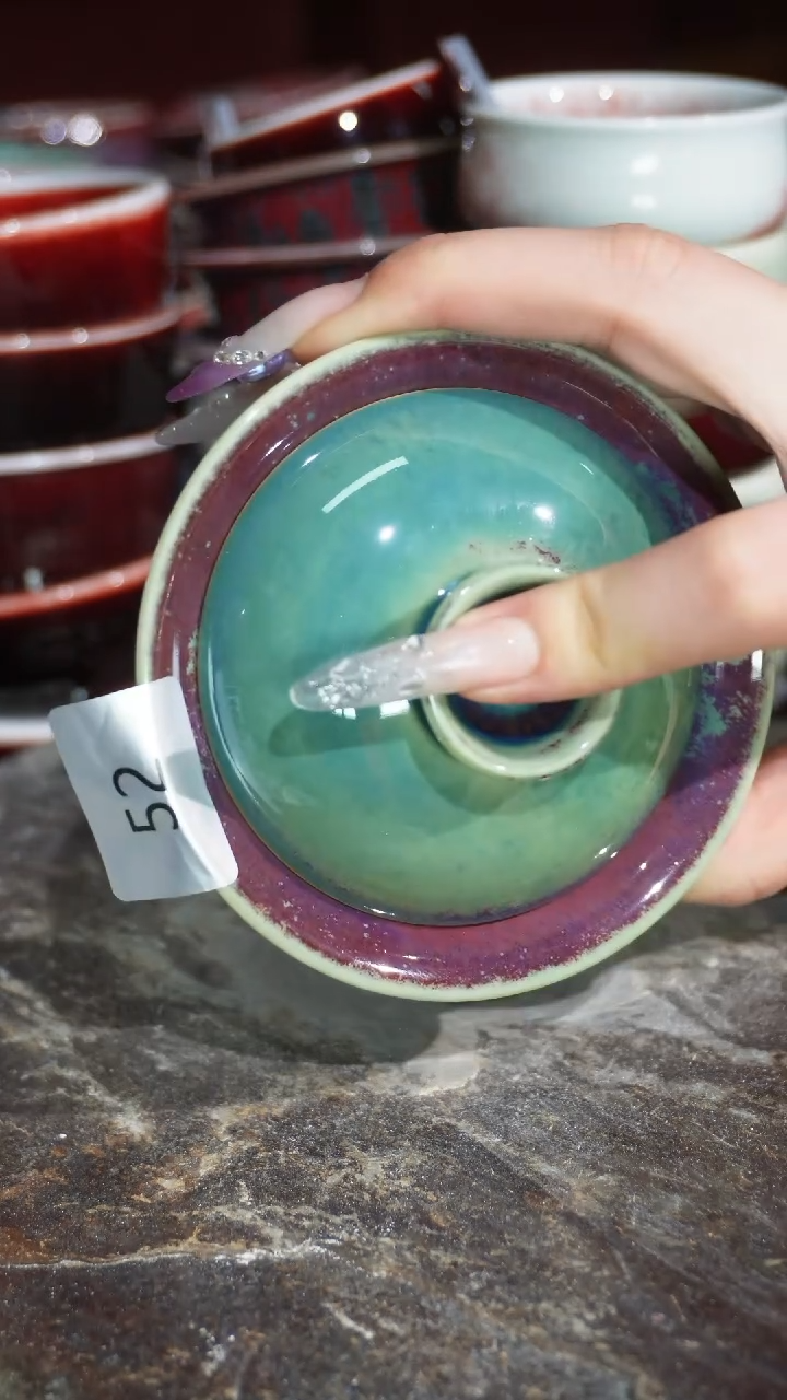 摆件陶精品窑变钧瓷茶器