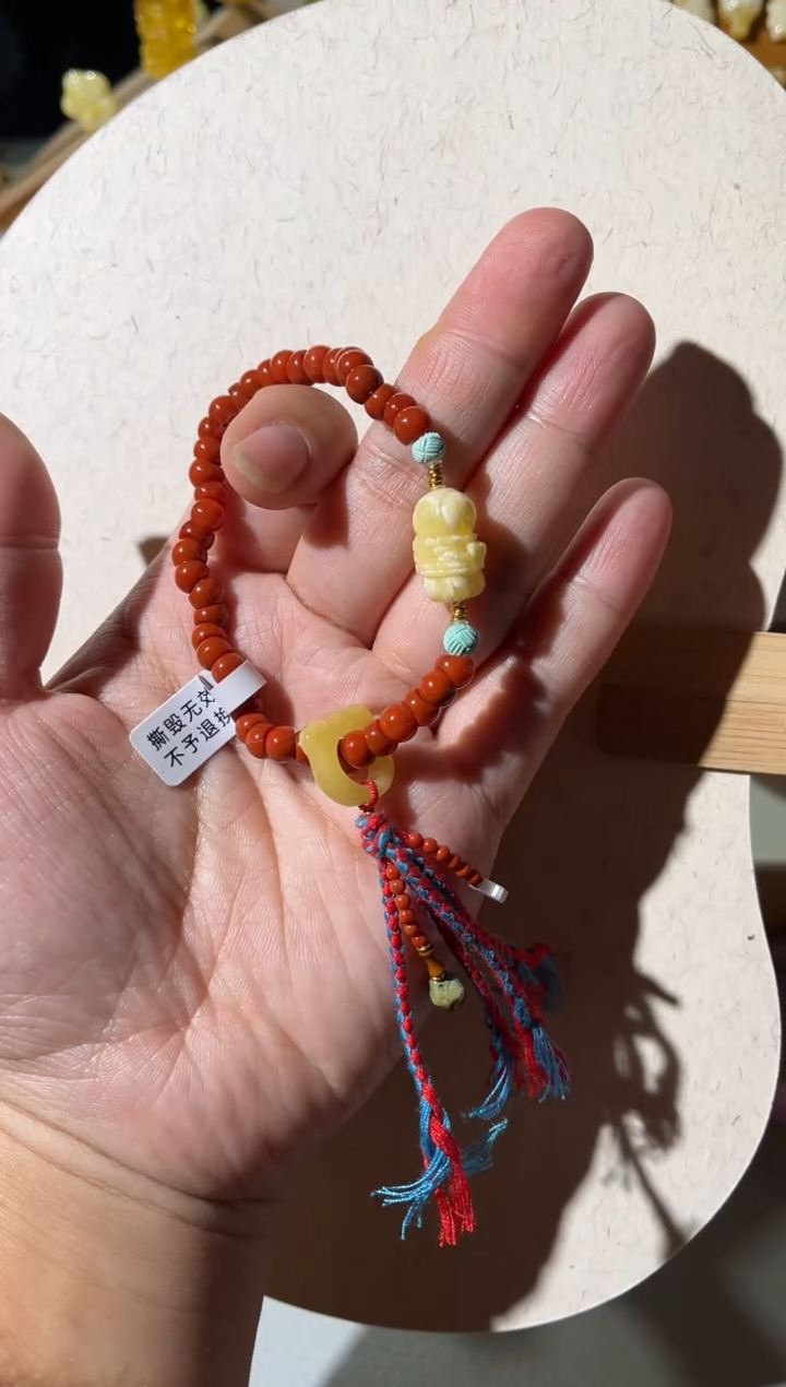 【闪购商品】蜜蜡手链未镶嵌蜜蜡宇航员手链