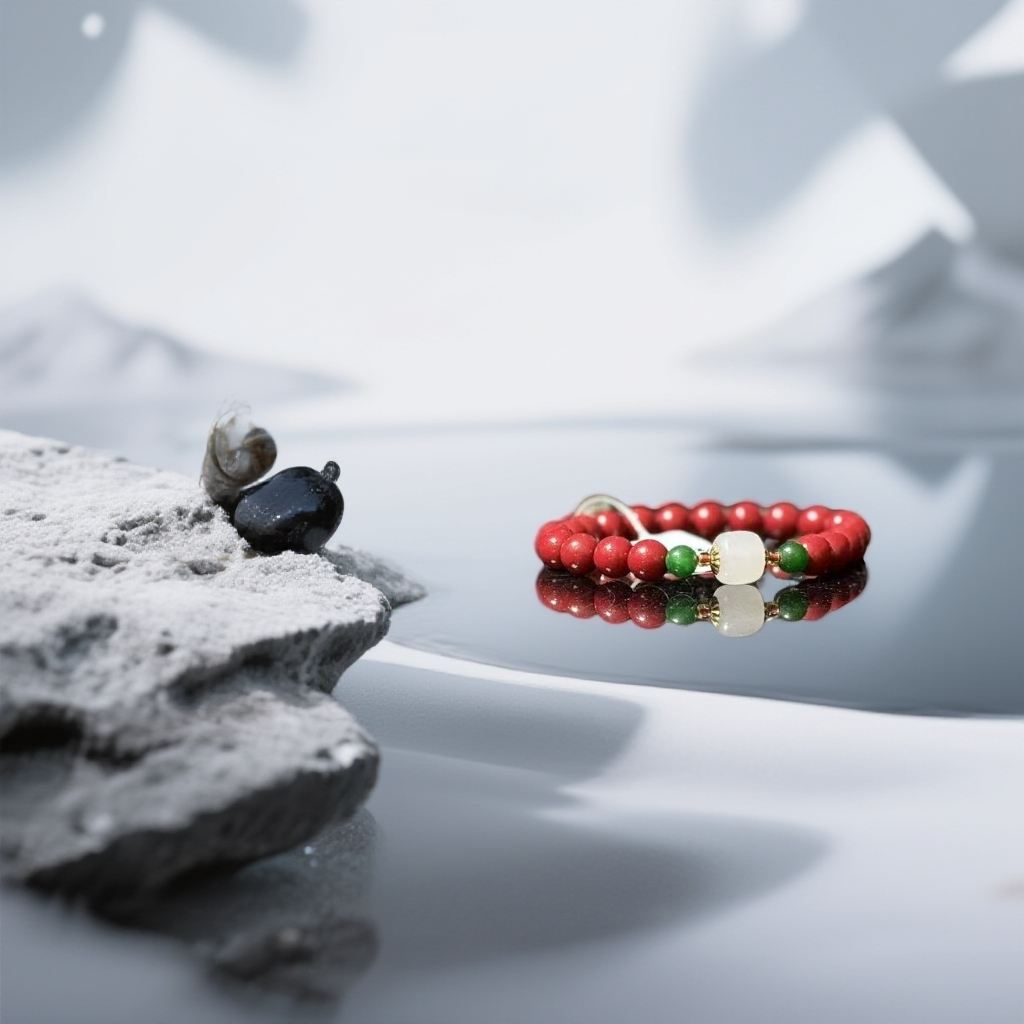 天然辰砂国风好运连连朱砂单圈072【无礼盒】