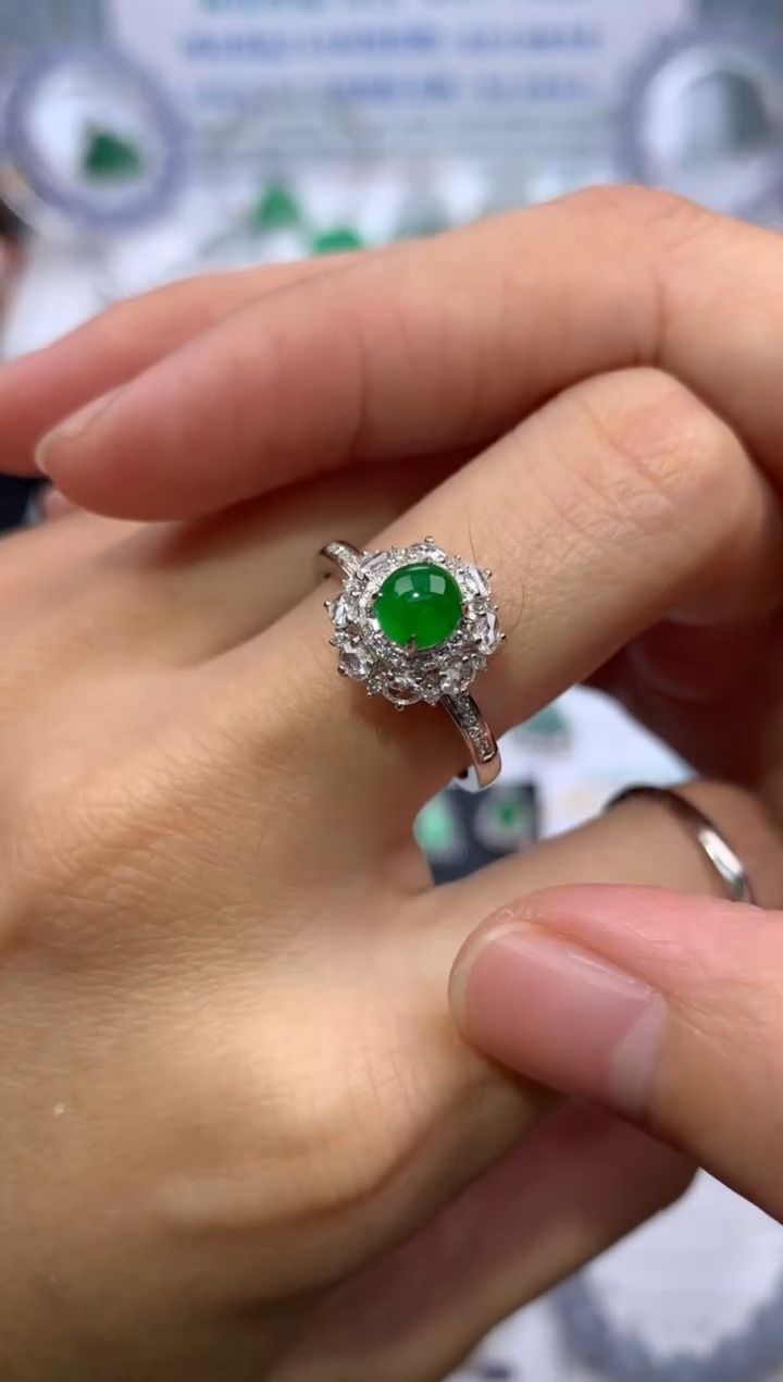 【闪购商品】定制翡翠18K金镶嵌模式推广期24小时鉴赏期