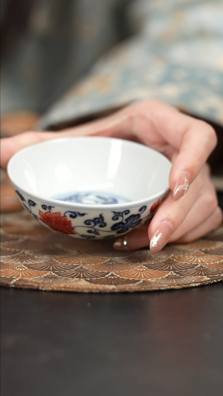 【闪购商品】杯屹朴堂釉里红荔枝