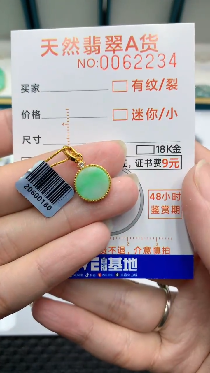 【闪购商品】翡翠颈饰银S925镶嵌            8