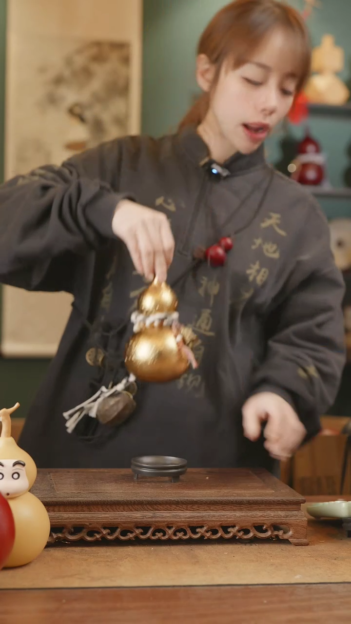 【闪购商品】226号精品天然大漆工艺防渗内胆酒葫芦~