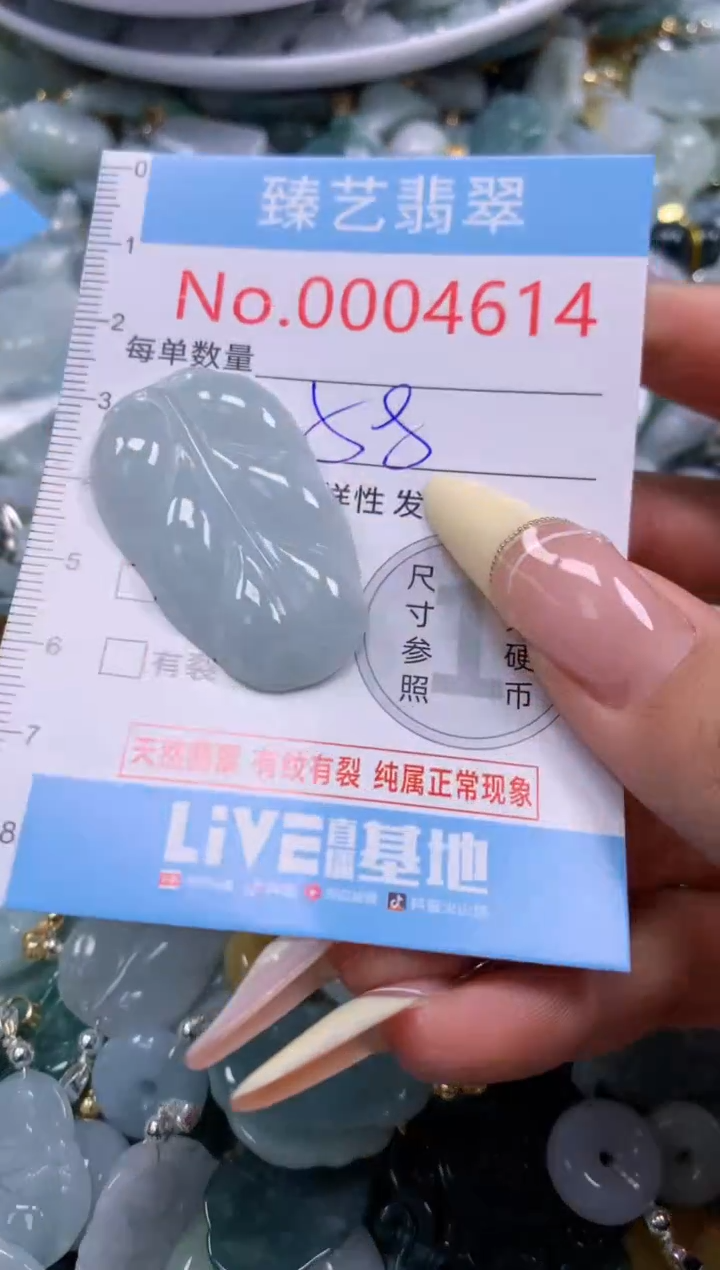 翡翠未镶嵌颈饰含绳0004614